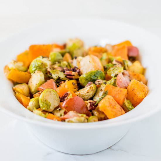Warm Roasted Fall Vegetable Salad