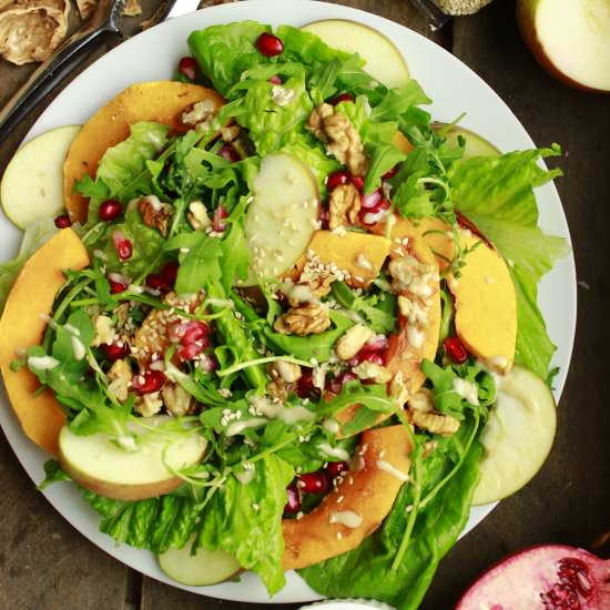 Salad with Baked Miso Squash