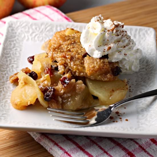 Easy Apple Cranberry Crisp