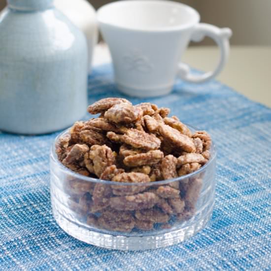 Cinnamon Sugar Coated Pecans