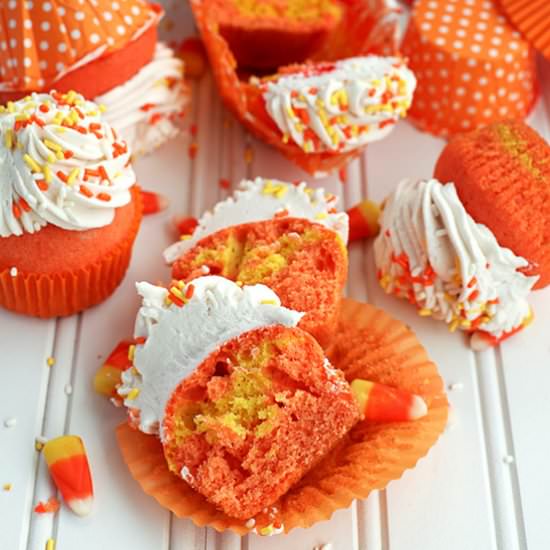 Candy Corn Cupcakes