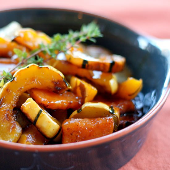 Maple Roasted Root Veggies + Squash