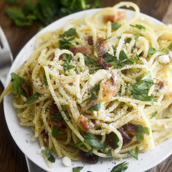 Healthy Spaghetti Carbonara