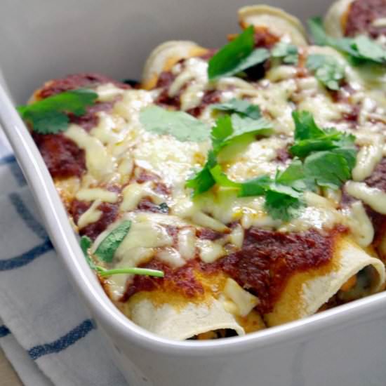 Sweet Potato Black Bean Enchiladas