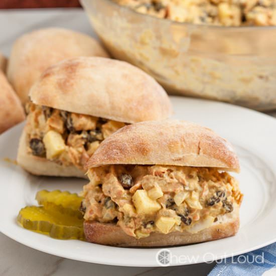 Curried Salmon Salad Sandwich