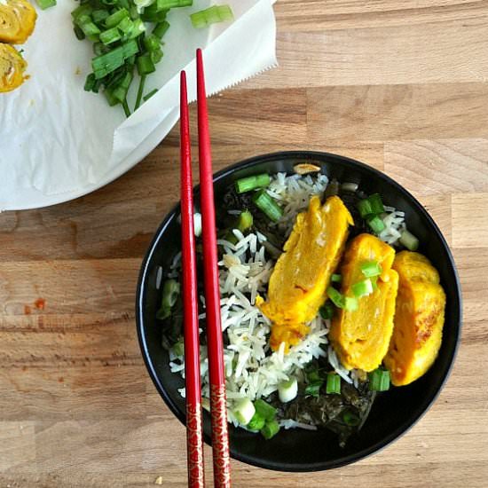 Tamago, Rice and Greens