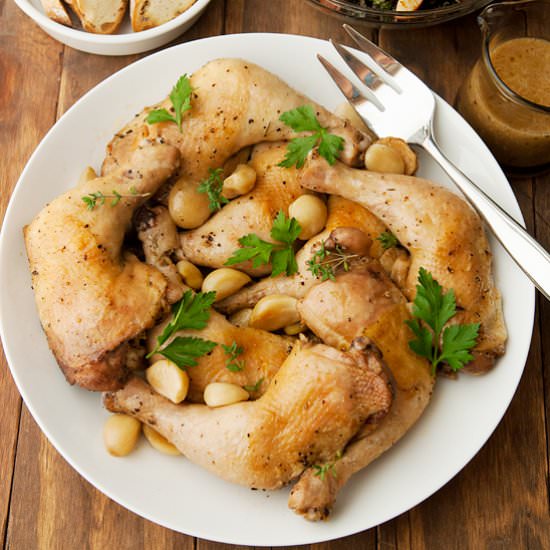 Braised Chicken w 40 Garlic Cloves