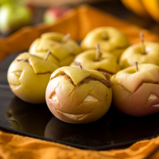 Peanut Butter Apple Lanterns