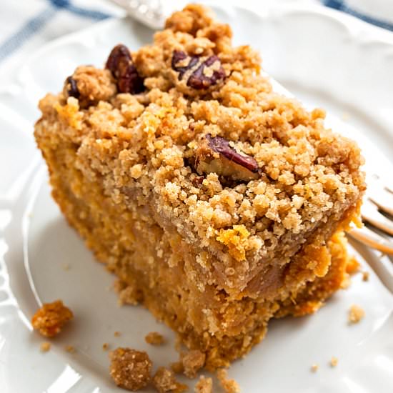 Sweet Potato Cake w/ Pecan Streusel