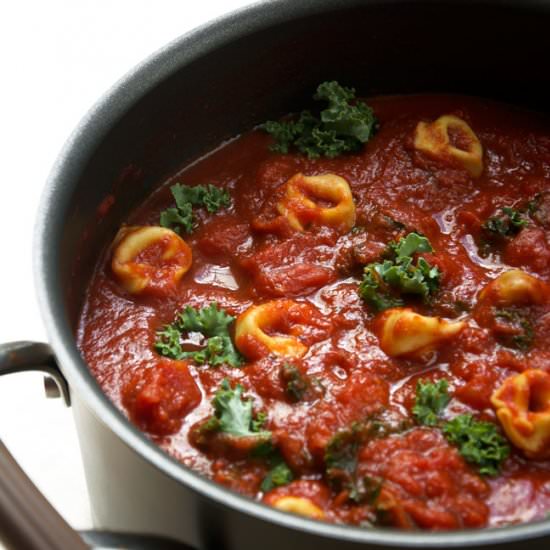 Kale & Tortellini Tomato Bisque