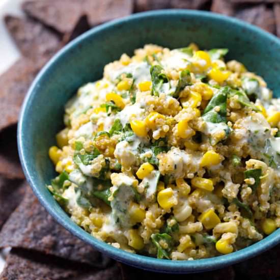 Jalapeño Quinoa Corn Dip