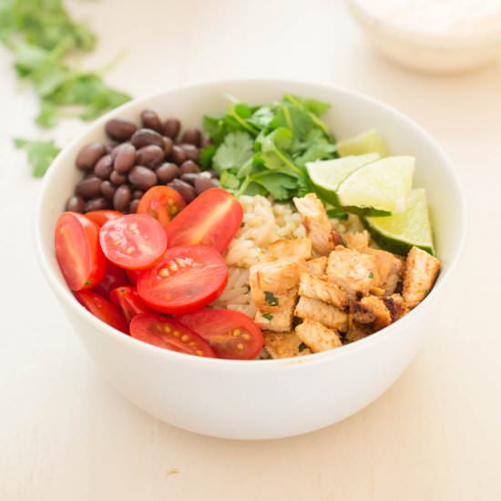 Healthy Chicken Burrito Bowl