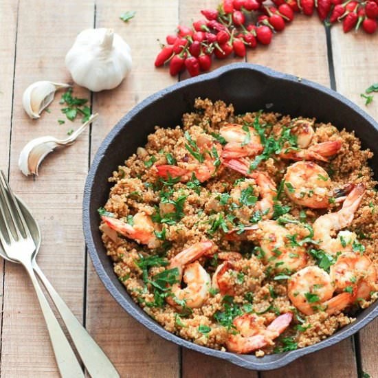 Garlic Shrimp and Quinoa