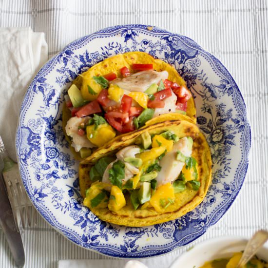 Chickpea Flour Fish Tacos