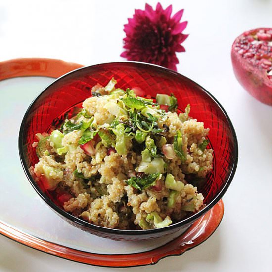Quinoa, Sprout, Pomegranate Salad