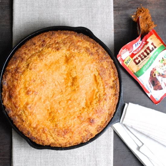 Chili Cheddar Skillet Cornbread