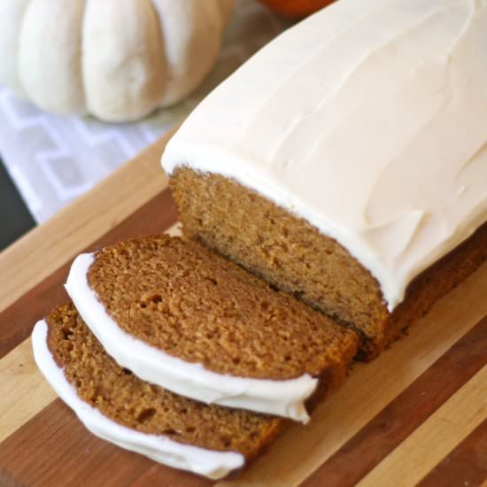 Pumpkin Bread with Cream Cheese