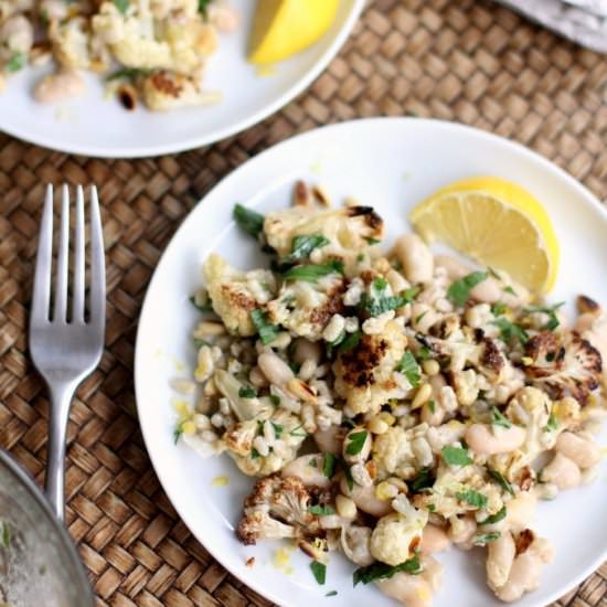 Warm Cauliflower and Barley Salad