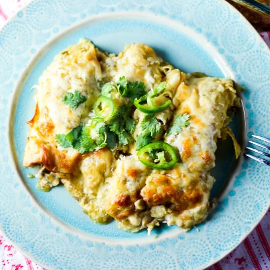 Chicken Enchiladas with Salsa Verde