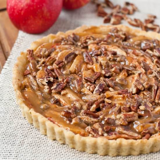 Salted Maple Caramel Apple Tart