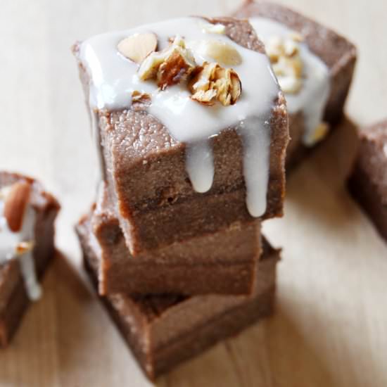 Raw Double Chocolate Fudge Brownies