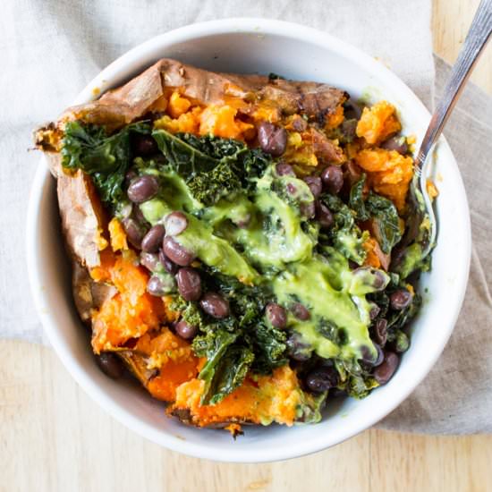 Vegan Loaded Sweet Potato