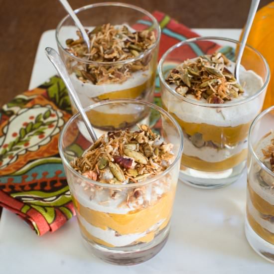 Vegan Maple Pumpkin Parfaits