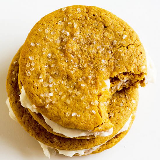 Pumpkin Spice Sandwich Cookies
