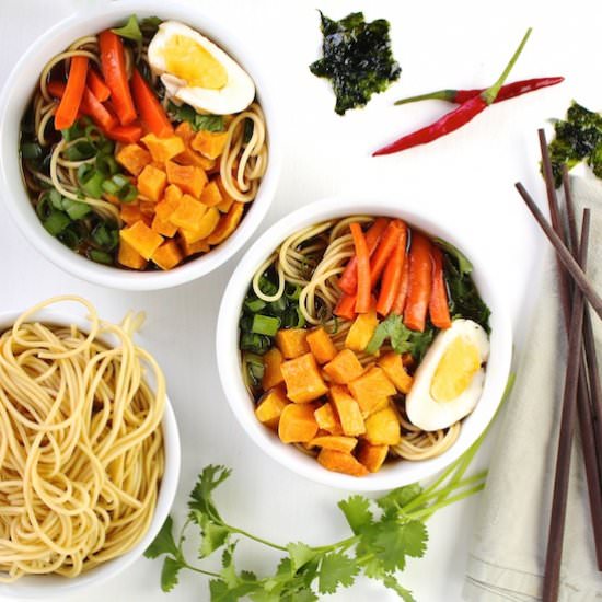 Roasted Butternut Squash Ramen Bowl
