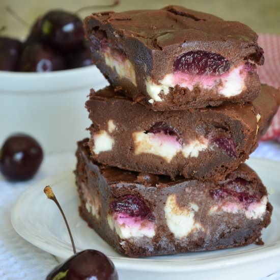 Black Forest Goat Cheese Brownies