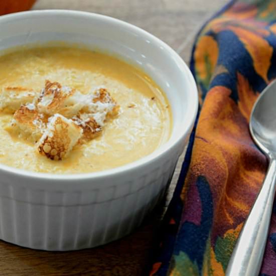 Savory Pumpkin Parmesan Soup
