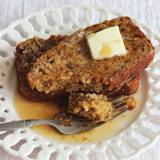 Pumpkin Banana Bread French Toast