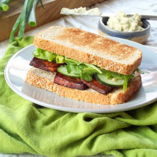 Smoky Baked Tofu Sandwiches