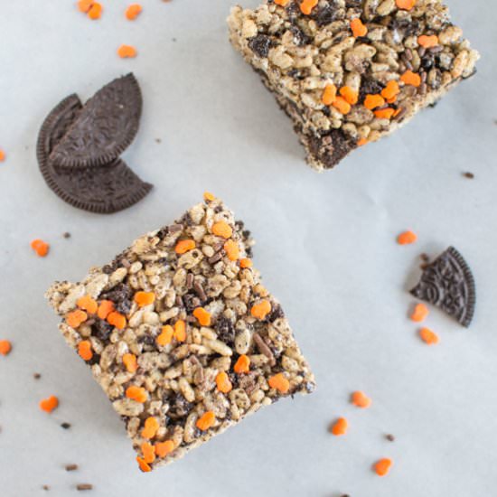 Pumpkin Spice Rice Krispies & Oreos