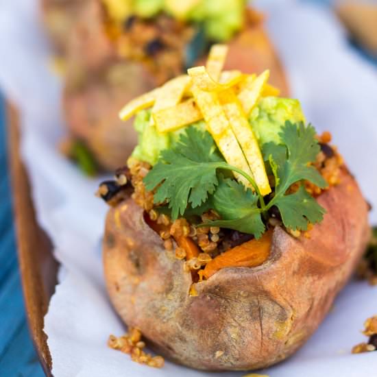 Tex Mex Loaded Sweet Potatoes