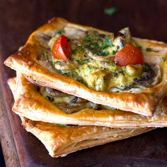 Leek, Mushroom & Tomato Tartlets