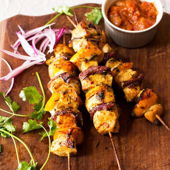Garlic & Coriander Chicken Kebabs
