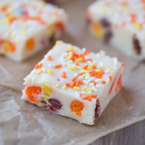 Candy Corn M&M White Choc Fudge