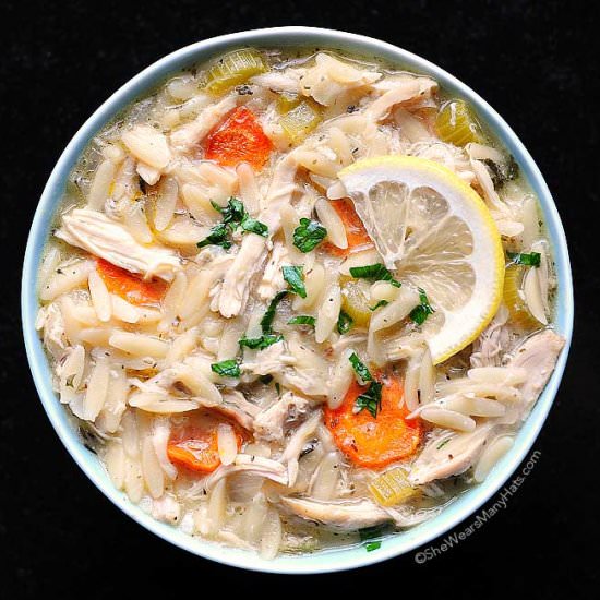 Lemon Chicken Orzo Soup