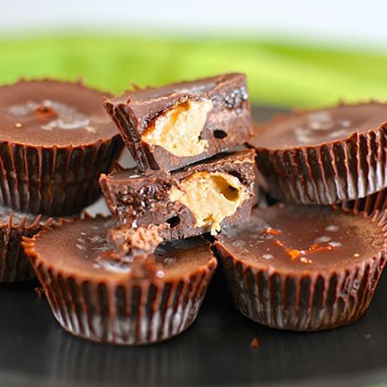Raw peanut butter chocolate cups