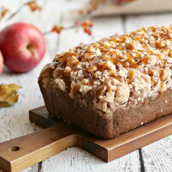 Apple Pie Crumb Bread with Caramel