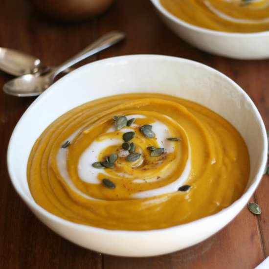 Butternut Squash & Sweet Potato Soup
