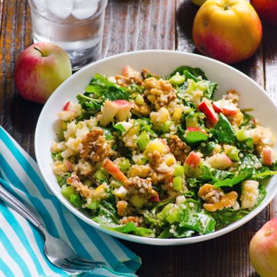 Cinnamon Apple, Kale & Quinoa Salad