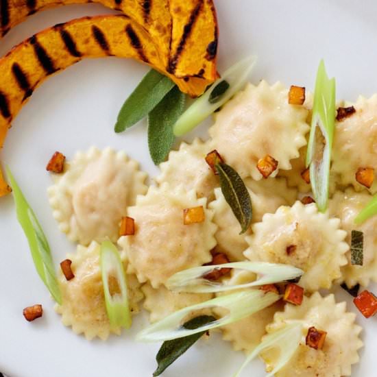 Pumpkin Ravioli with Sage Butter