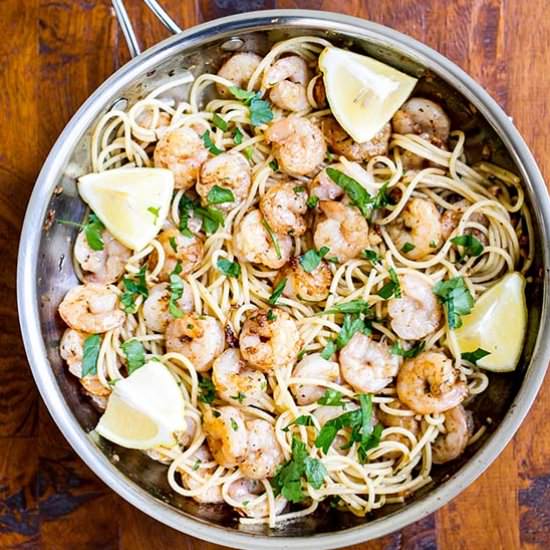 Garlic Butter Shrimp Pasta