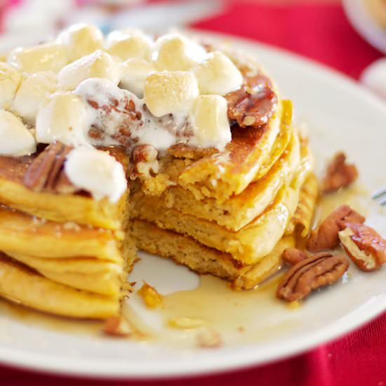 Sweet Potato Casserole Pancakes