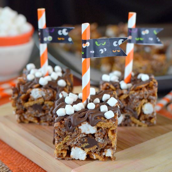 Pumpkin S’mores Rice Krispie Treats