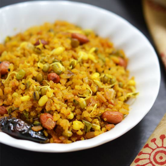 Moong Sprouts Poha