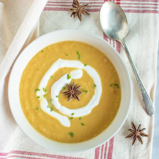 Acorn Squash Soup with Star Anise