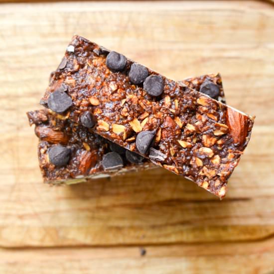 Fudgy Almond Butter Granola Bars